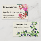 Tropisch orchidee Flowers Floral Visitekaartje (Voorkant / Achterkant)