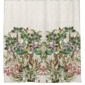 Tropisch orchidee Flowers Palm Trewer Curtain Douchegordijn (Voorkant)