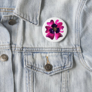Tropisch orchidee MOD Retro Groovy Hawaï Flower Ronde Button 5,7 Cm