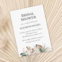 Tropisch orchidee Monstera Bridal Shower Invitatio