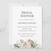 Tropisch orchidee Monstera Bridal Shower Invitatio Kaart (Voorkant)