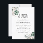 Tropisch orchidee Monstera Bridal Shower Invitatio Kaart<br><div class="desc">Nodig uw gasten uit naar een tropisch paradijs met deze mooie Bridal Shower-uitnodiging van ons Collectie van de Tropische tuin. Het ontwerp bevat een boho letter pair en tropische elementen zoals orchideeën, monstera, droge palmbladeren en pampasgras, allemaal in oortige tonen. De bodem van de uitnodiging toont een verbluffende tropische samenstelling,...</div>