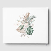 Tropisch Orchidee Monstera Trouwgastenboek Gastenboek (Achterkant)