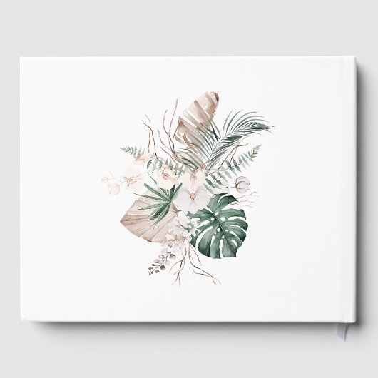 Tropisch orchidee Monstera Weddenschap Boek (Achterkant)