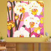 Tropisch orchidee onderzoek #2 waterverf canvas afdruk (Insitu (Woonkamer))