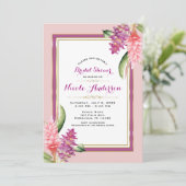 Tropisch orchidee Paars roze Vrijgezellenfeest Kaart (Staand voorkant)