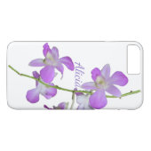 Tropisch orchidee paars wit Case-Mate iPhone case (Achterkant (Horizontaal))