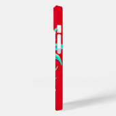 Tropisch orchidee palmblad Hawaiian bloemrood Case-Mate iPhone Case (Achterkant / Links)