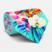 Tropisch orchidee palmblad Hawaiian floral blauwgr
