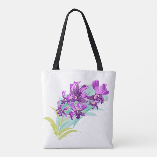 Tropisch Orchidee-Tas Tote Bag (Achterkant)