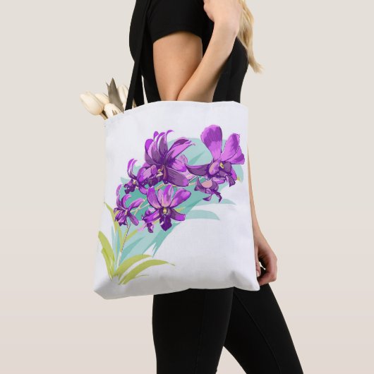 Tropisch Orchidee-Tas Tote Bag (Dichtbij)