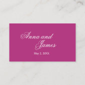 Tropisch orchidee Weddenschap Registry Card Informatiekaartje (Achterkant)