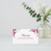 Tropisch orchidee Weddenschap Registry Card Informatiekaartje (Staand voorkant)