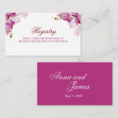 Tropisch orchidee Weddenschap Registry Card Informatiekaartje (Voorkant / Achterkant)
