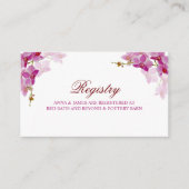 Tropisch orchidee Weddenschap Registry Card Informatiekaartje (Voorkant)