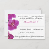 Tropisch orchidee Weddenschap RSVP Kaartje (Achterkant)