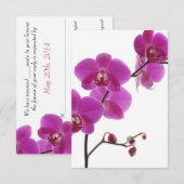 Tropisch orchidee Weddenschap RSVP Kaartje (Voorkant / Achterkant)