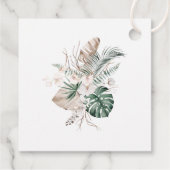 Tropisch orchidee Weddenschap Welkomstcadeau Label (Achterkant)