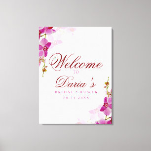 Tropisch orchidee welkomstteken canvas afdruk