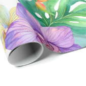 Tropisch orchideeënpatroon cadeaupapier (Rol Hoek)