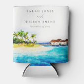 Tropisch overwater Villa Seascape Beach Weddenscha Blikjeskoeler (Voorkant)