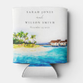 Tropisch overwater Villa Seascape Beach Weddenscha Blikjeskoeler (Achterkant)