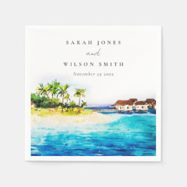 Tropisch overwater Villa Seascape Beach Weddenscha Servet