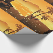 Tropisch Paar dat Danst op Sunset Beach Cadeaupapier