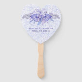 Tropisch Paars blauw handpalm met springplank Handwaaier (Achterkant)