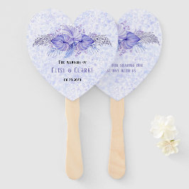 Tropisch Paars blauw handpalm met springplank Handwaaier