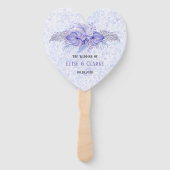 Tropisch Paars blauw handpalm met springplank Handwaaier (Voorkant)