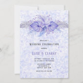 Tropisch Paars blauw handpalm met springplank Kaart (Voorkant)