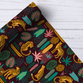 Tropisch Paars Oerwoud Patroon Cadeaupapier