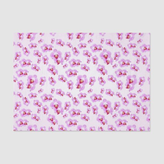 Tropisch Paars orchidee Floral fotografie Tissuepapier (Voorkant)