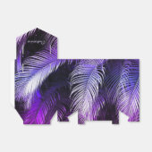 Tropisch Paars palmplankje Bedankdoosjes (Uitgevouwen)