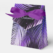 Tropisch Paars palmplankje Bedankdoosjes (Voorkant Zijde)