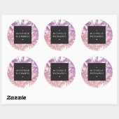 Tropisch Paars/roze glitter-palmstickers Ronde Sticker (Vel)