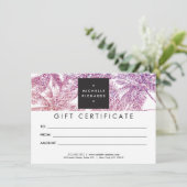 Tropisch Paars/roze Kaart met palmhuls (Staand voorkant)