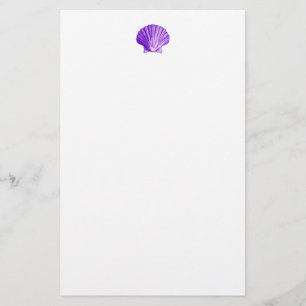 Tropisch Paars Zee Shell Stationery Briefpapier