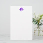 Tropisch Paars Zee Shell Stationery Briefpapier (Staand voorkant)