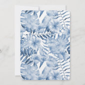 Tropisch Paarse Blauwe Bloembladeren Vrijgezellenf Kaart (Achterkant)