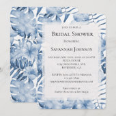 Tropisch Paarse Blauwe Bloembladeren Vrijgezellenf Kaart (Voorkant / Achterkant)