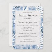 Tropisch Paarse Blauwe Bloembladeren Vrijgezellenf Kaart (Voorkant)