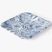 Tropisch Paarse Blauwe Bloembladeren Vrijgezellenf Papieren Bordje (Gebogen)