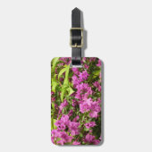 Tropisch Paarse Bougainvillea Floral Bagagelabel (Voorkant verticaal)