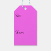 Tropisch Paarse Bougainvillea Floral Cadeaulabel (Achterkant)