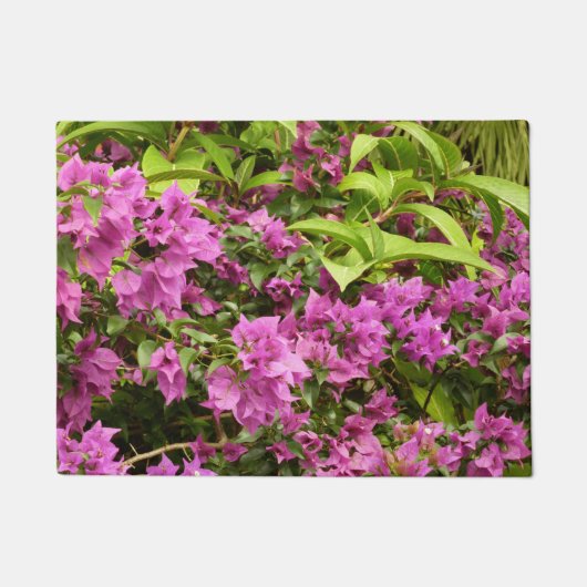 Tropisch Paarse Bougainvillea Floral Deurmat (Voorkant)