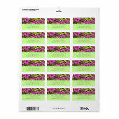 Tropisch Paarse Bougainvillea Floral Etiket (Full Sheet)