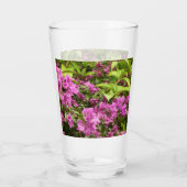 Tropisch Paarse Bougainvillea Floral Glas (Achterkant)