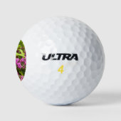 Tropisch Paarse Bougainvillea Floral Golfballen (Logo)